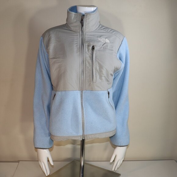 The North Face Denali Fleece Jacket in Baby Blue Grey XS - Picture 1 of 12